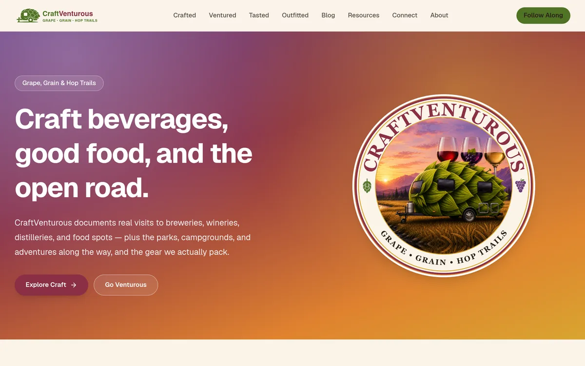 Screenshot of CraftVenturous